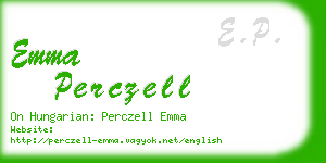 emma perczell business card